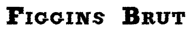 Figgins Brute Trash font preview